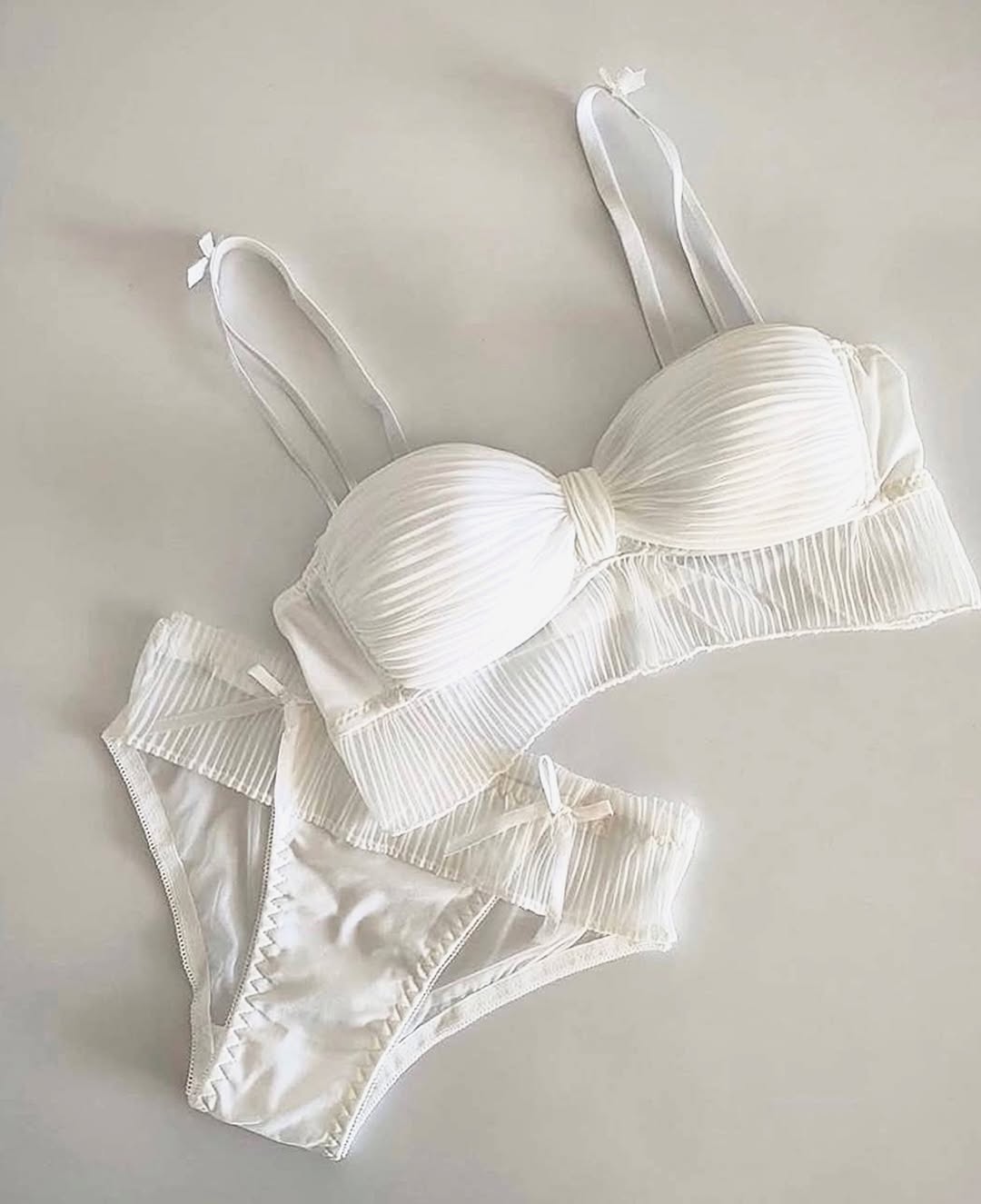 Elegant Pleated Lingerie Set β Soft, Comfortable & Feminine