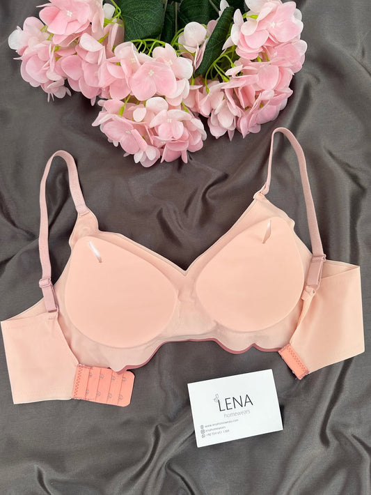 LENA Soft Pink Underwire Bra - Elegant Comfort for Every Tone