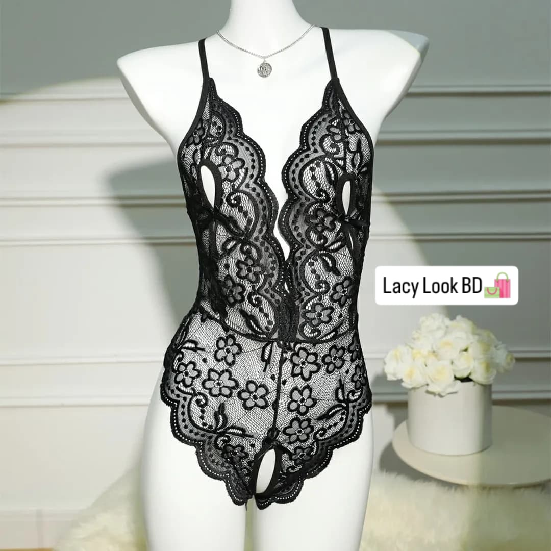 Women's Sexy Lingerie, Open Crotch Hollowed Out Sexy Bodysuit, Going Out