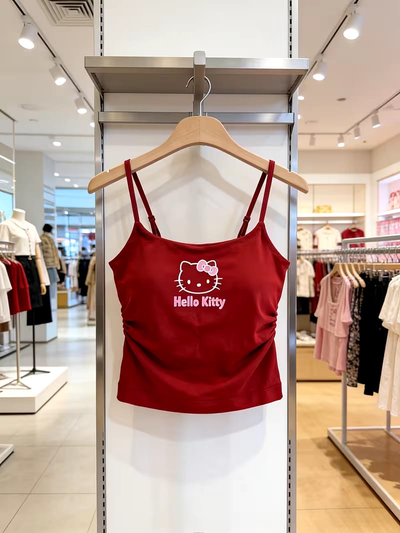Hello Kitty Cute Cartoon Graphic Oversized Top for Women