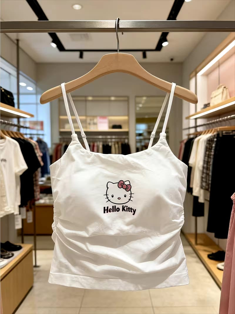 Hello Kitty Cute Cartoon Graphic Oversized Top for Women