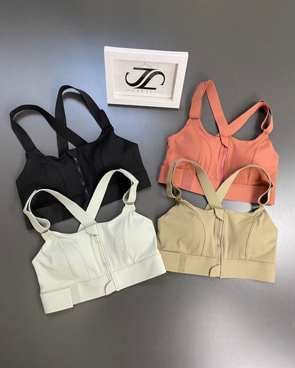 Premium Zip-Up Sports Bra – Comfortable & Stylish Fit