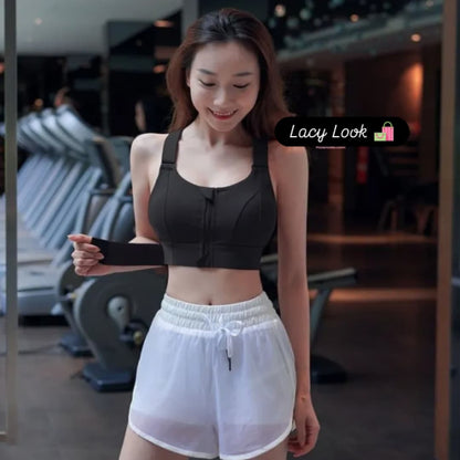 Premium Zip-Up Sports Bra – Comfortable & Stylish Fit