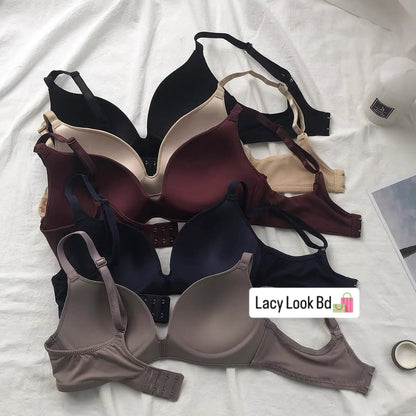 Women's Smooth Padded Everyday Bra – Comfort Fit (Black, Skin, Pink, Gray, Maroon)