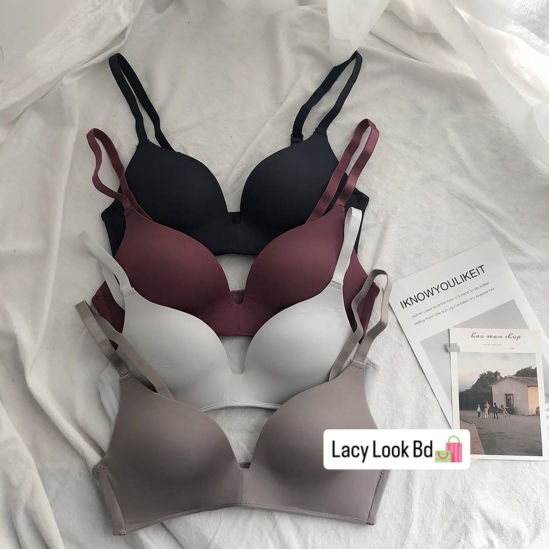 Women's Smooth Padded Everyday Bra – Comfort Fit (Black, Skin, Pink, Gray, Maroon)