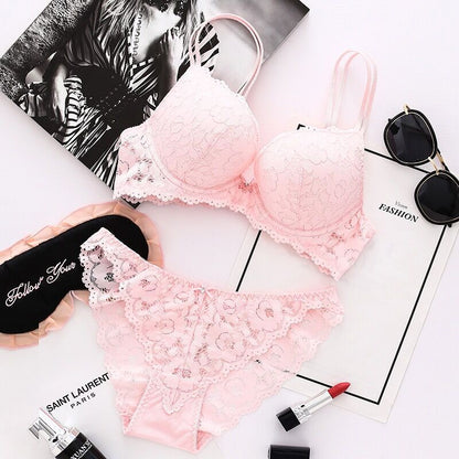 Premium Lace Padded Bra Panty Set – Soft & Stylish