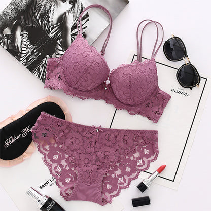 Premium Lace Padded Bra Panty Set – Soft & Stylish