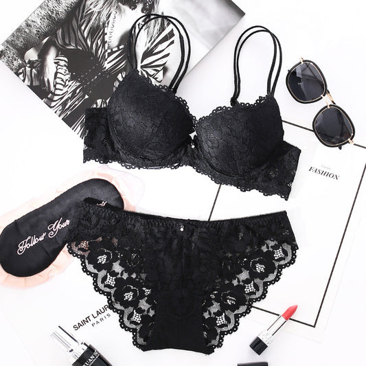 Premium Lace Padded Bra Panty Set – Soft & Stylish