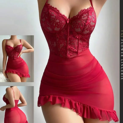 🌙 Cross Neck Night Dress – Soft & Comfy