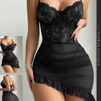 🌙 Cross Neck Night Dress – Soft & Comfy